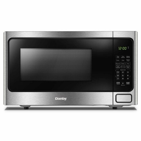 DANBY 0.7 cu. ft. Stainless Steel Microwave, Black & Stainless Steel DA92282